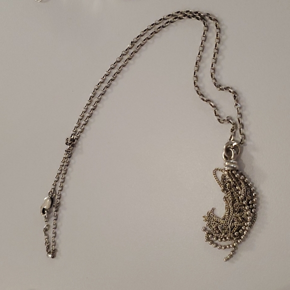 Sterling silver tassel necklace - Picture 3 of 3